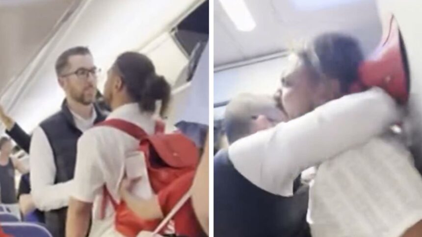 Passeggero del sud-ovest arrestato dopo che un video mostra una rissa con un ufficiale federale