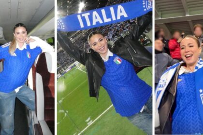 Diletta Leotta incinta col super pancione allo stadio a Bergamo per vedere l’Italia: tifo scatenato per gli azzurri che vincono, guarda - Gossip.it