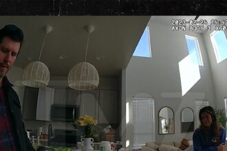 Sgabello da bar Taylor Frankie Paul della rissa del 2023 confiscata dalla polizia in video