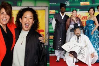 Sandra Oh e Nia Vardalos escono per supportare il celebrato revival sul palco di "Kim's Convenience"