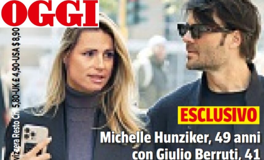 Michelle Hunziker e Giulio Berruti affiatati e intimi in centro a Milano: è nata una nuova coppia, foto - Gossip.it