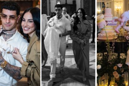 Giulia De Lellis e Tony Effe emozionati al battesimo della figlia Priscilla a Roma: foto - Gossip.it
