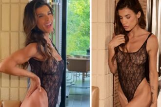 Elisabetta Canalis col body in pizzo trasparente si scopre tutta: a 47 anni è praticamente perfetta e sensualissima, guarda - Gossip.it
