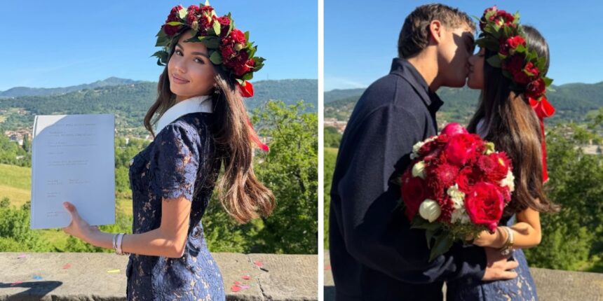 ''Orgoglioso di te'': Davide Bonolis è fiero della fidanzata Martina Dotti che si è laureata, foto - Gossip.it
