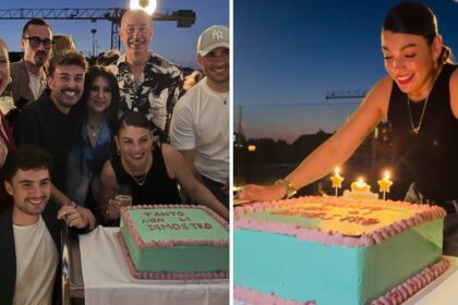 Emma Marrone festeggia il compleanno con vista mozzafiato a Milano: amici e torta ironica, foto - Gossip.it