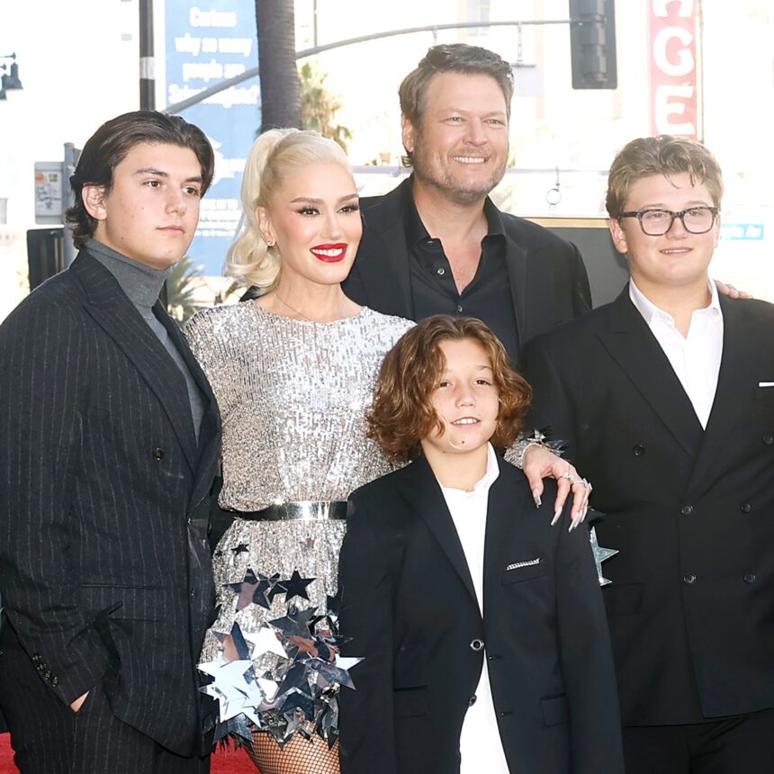 Gwen Stefani, Festa del papà di Blake Shelton con 3 bambini