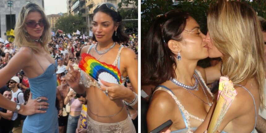 Elodie e Franceska Nuredini debuttano da coppia in pubblico al Milano Pride: baci, abbracci e tanta complicità - Gossip.it