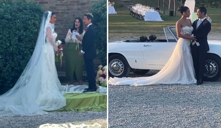 Veronica Burchielli dice sì: nozze da favola in Toscana tra emozioni, fuochi d’artificio e colline da sogno, foto - Gossip.it