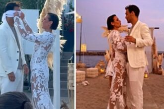 Flavia Pennetta sorprende Fabio Fognini per i 10 anni di matrimonio: lui arriva bendato al party a sorpresa, guarda - Gossip.it
