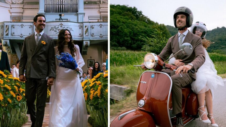 Francesca Michielin dice sì: il matrimonio con Davide Spigarolo con una fuga romantica in Vespa, le immagini - Gossip.it