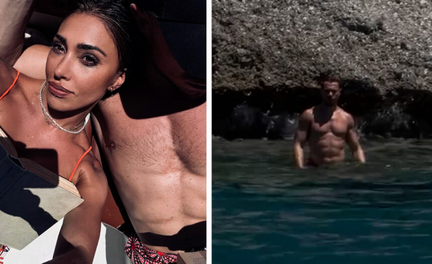 La vacanza in barca di Belen Rodriguez e il fidanzato Gaetano