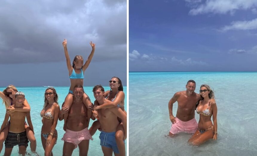 Francesco Totti e Noemi Bocchi ai Caraibi con i figli