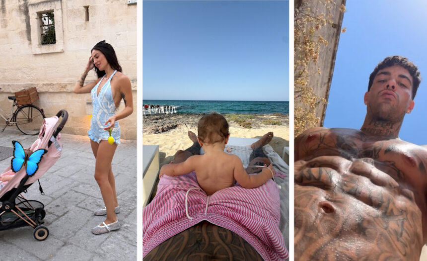 Giulia De Lellis e Tony Effe si rilassano con la figlia Priscilla al mare