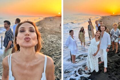 Barbara D’Urso felice al mare in compagnia di tanti amici