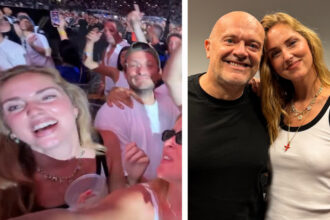 Chiara Ferragni scatenata al concerto di Max pezzali a San Siro