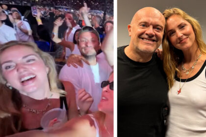 Chiara Ferragni scatenata al concerto di Max pezzali a San Siro