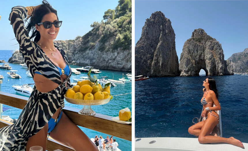 Elisabetta Gregoraci si gode le vacanze a Capri