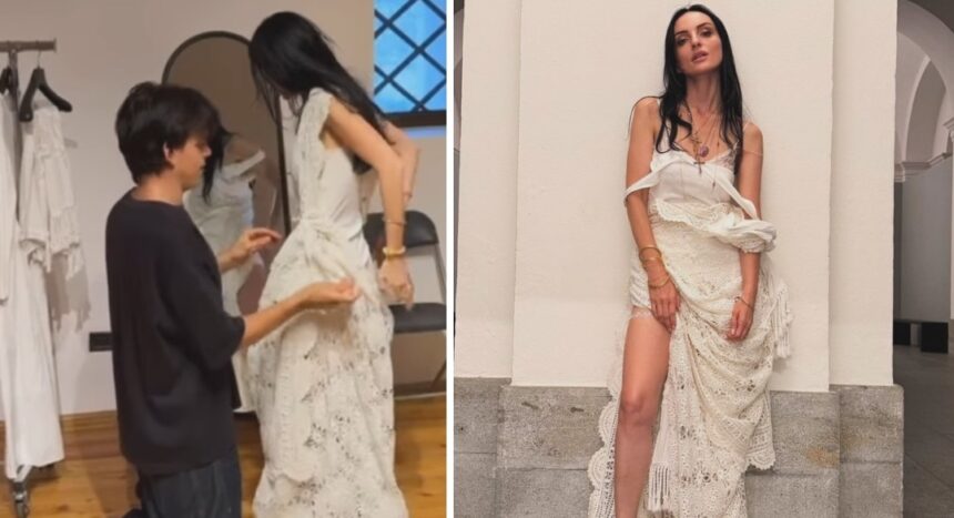 “Metti che ti perdono i bagagli”: Arisa senza abiti trasforma una tovaglia nel vestito per il concerto - Gossip.it