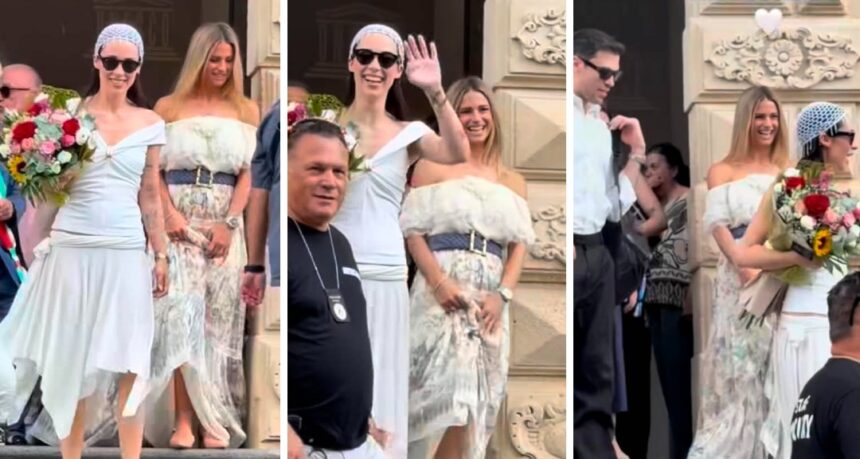 Aurora Ramazzotti e Goffredo Cerza sposi: le nozze civili nel Municipio di Militello in Val di Catania, le immagini - Gossip.it
