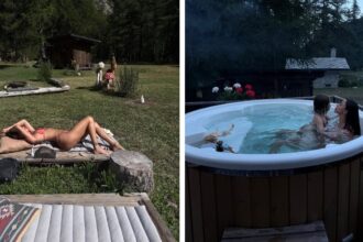 Belen Rodriguez cerca pace nel verde di Courmayeur