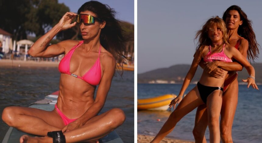 Elisabetta Canalis in vacanza in Sardegna con la figlia Skyler