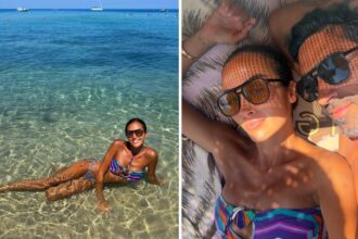 Giorgia Palmas e Filippo Magnini in Sardegna con le figlie