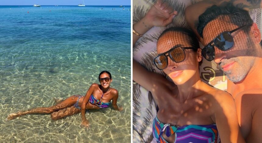 Giorgia Palmas e Filippo Magnini in Sardegna con le figlie