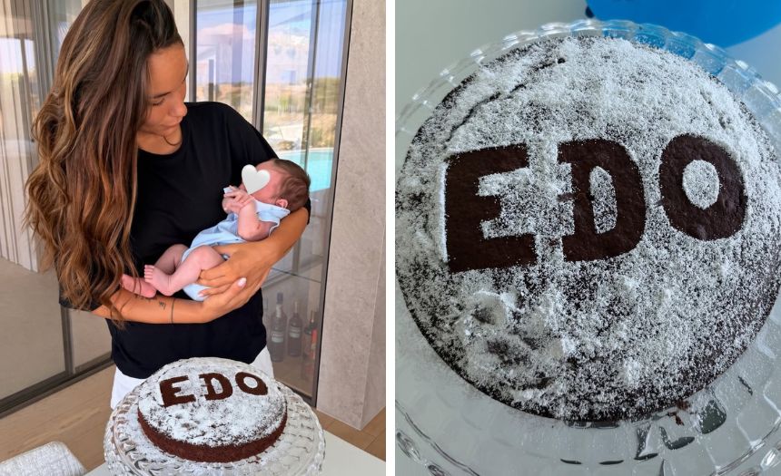 Fedez e la compagna Giulia festeggiano il primo complimese del loro piccolo Edoardo Lupo con la torta fatta dai figli del rapper Leone e Vittoria - Gossip.it