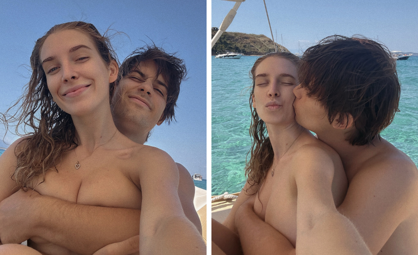 Lucrezia Lando e Lorenzo Tano, figlio di Rocco Siffredi, innamoratissimi in vacanza al mare tra baci e abbracci - Gossip.it