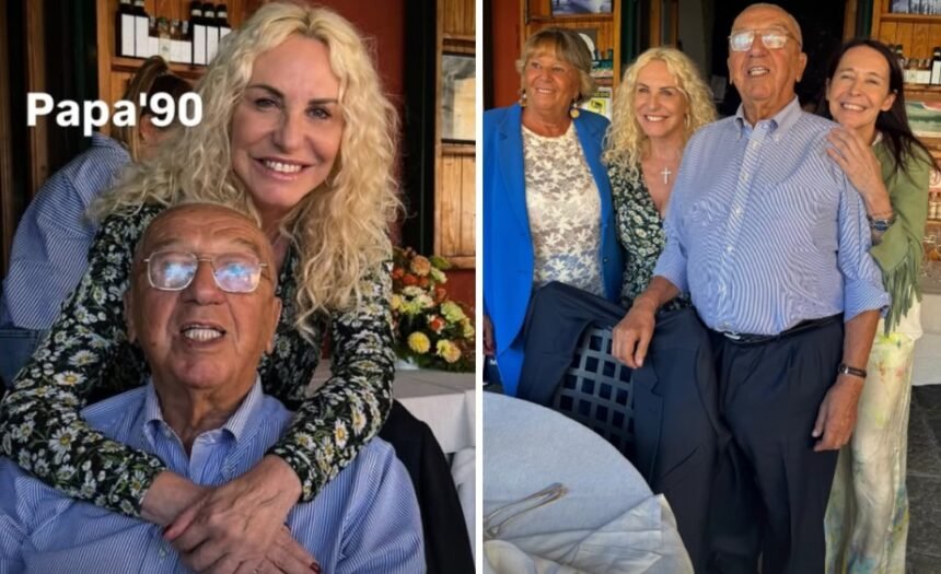 Antonella Clerici fa festa col compagno, la figlia, il resto della la famiglia e gli amici per i 90 anni del papà: foto - Gossip.it