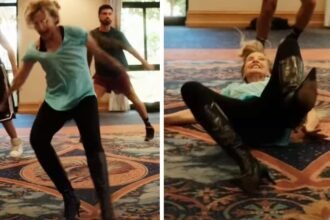 “Incidenti del mestiere”: Lorella Cuccarini cade rovinosamente a terra mentre balla con i tacchi da danza “La notte vola”, guarda - Gossip.it
