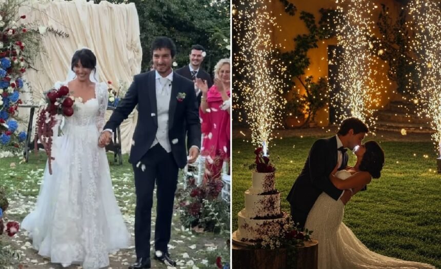 Andrea Dianetti e Miriam Milani a nozze tra amici vip, fiori e supereroi: le immagini del matrimonio - Gossip.it