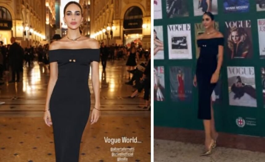 Rocìo Munoz Morales altera e fashion al Vogue World 2026 a Milano: icona di stile in total black, guarda - Gossip.it