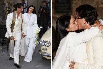 Damiano David e Dove Cameron si sono sposati! Le prime foto delle nozze in Toscana: dai particolari look al bacio dopo il “sì” - Gossip.it