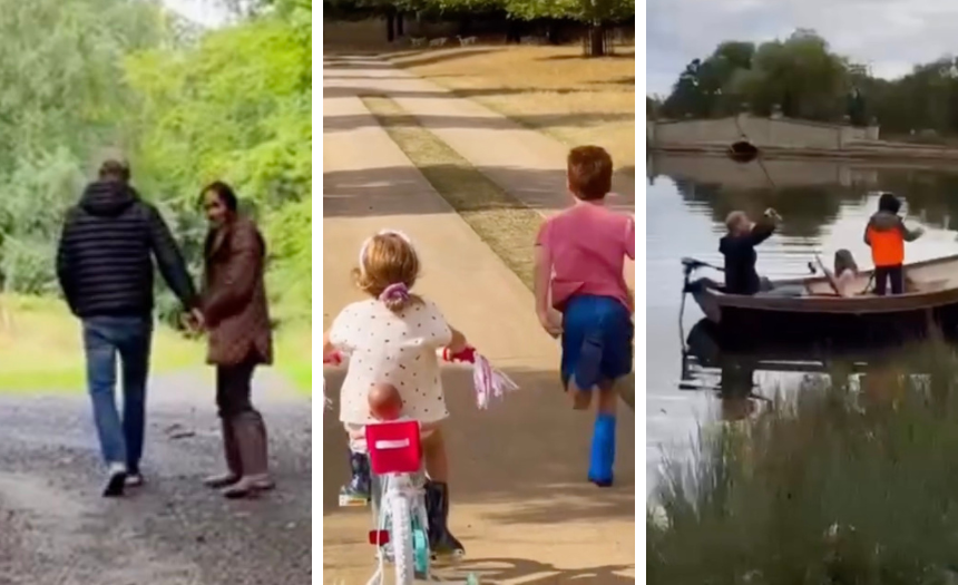 Harry e Meghan mostrano le prime immagini della loro nuova vita in Inghilterra insieme ai figli Archie e Lilibet tra pozzanghere di fango e passeggiate nel bosco, guarda - Gossip.it