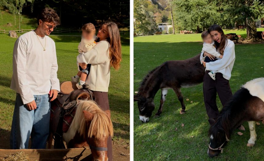 Andrea Damante ed Elisa Visari in ‘trasferta’ col figlio in agriturismo in montagna: le tenere foto - Gossip.it