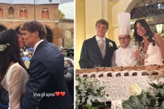 Giorgia Cardinaletti è andata a nozze con Francesco Bechis, 8 anni più giovane di lei: le foto del matrimonio a Fabriano - Gossip.it