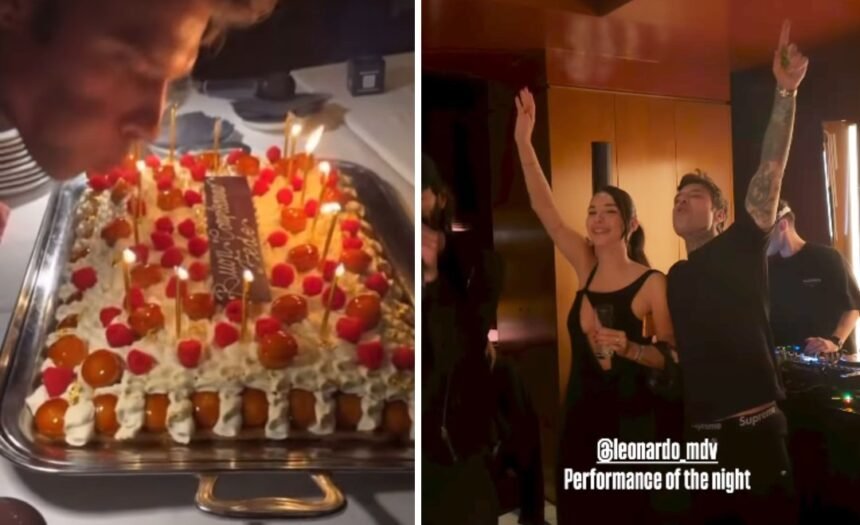Fedez per i 37 anni fa festa a Milano con Giulia Honegger e gli amici: brindisi, karaoke e una torta speciale - Gossip.it